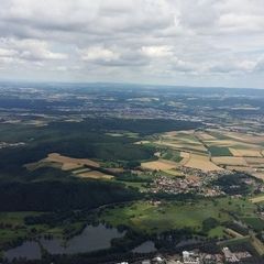 Flugwegposition um 11:40:15: Aufgenommen in der Nähe von Neustadt a.d.Waldnaab, Deutschland in 1156 Meter